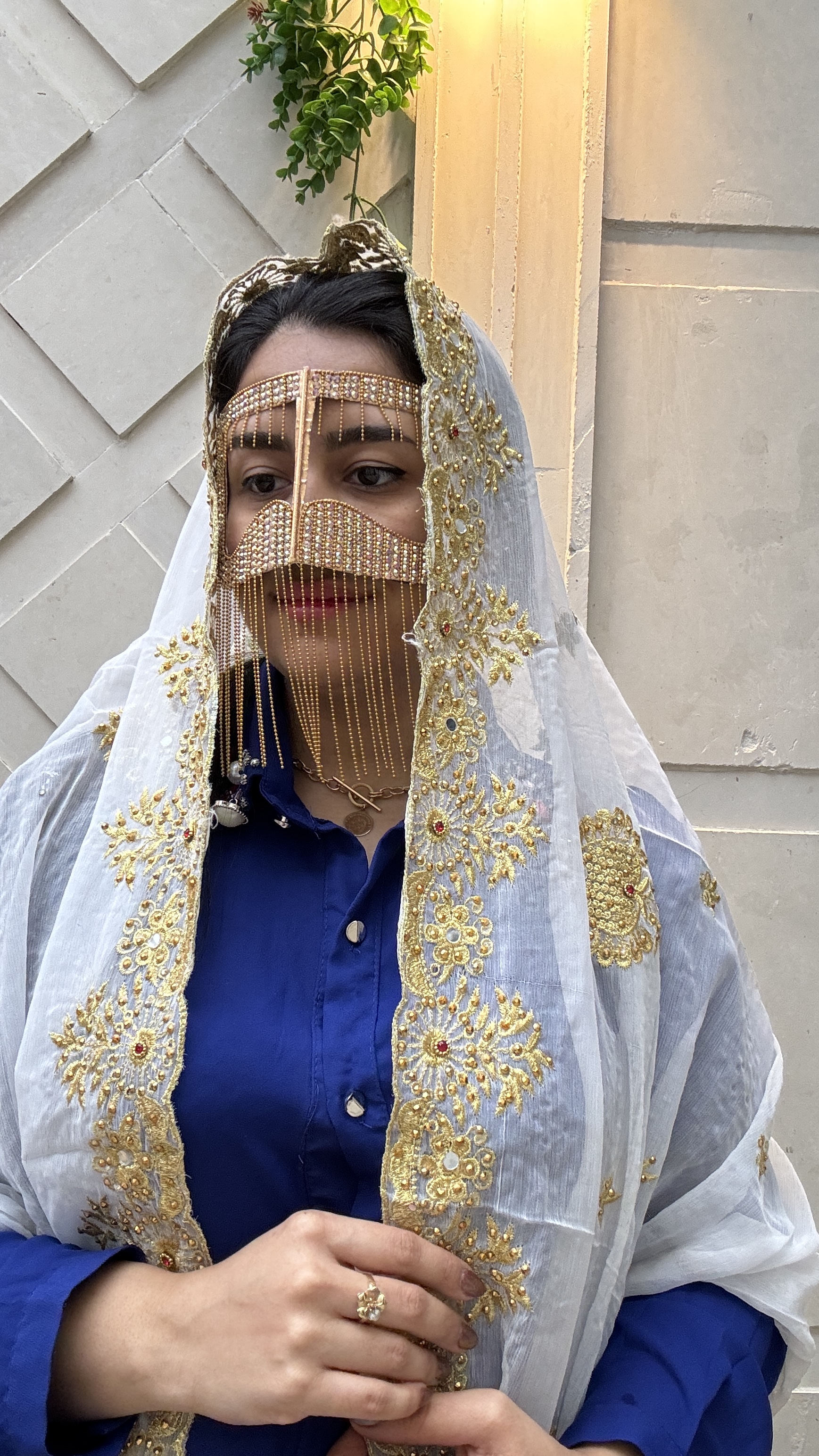 شال هندی سفید 